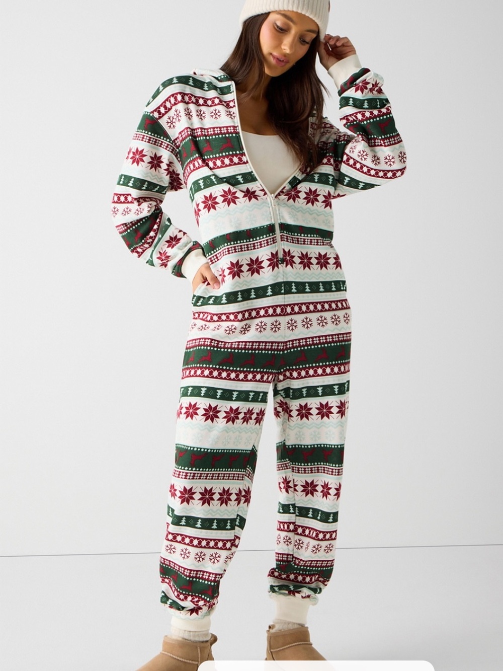 Fabletics Cozy Fleece Hooded Onesie